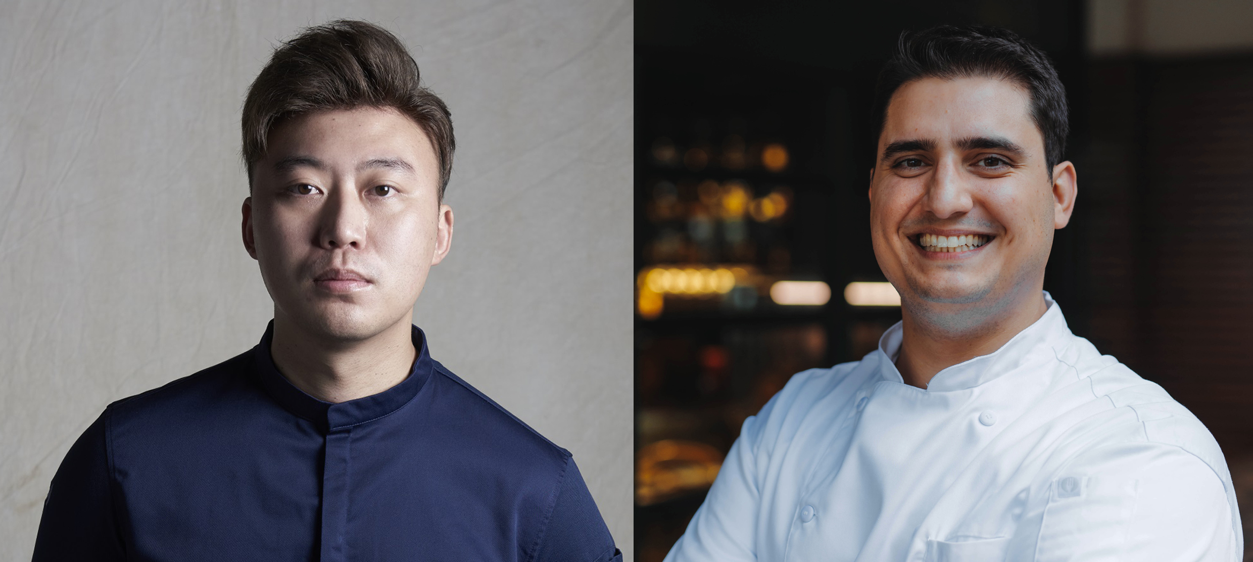 Headshots of Chef Lamley Chua and Chef Lucas Fernandes