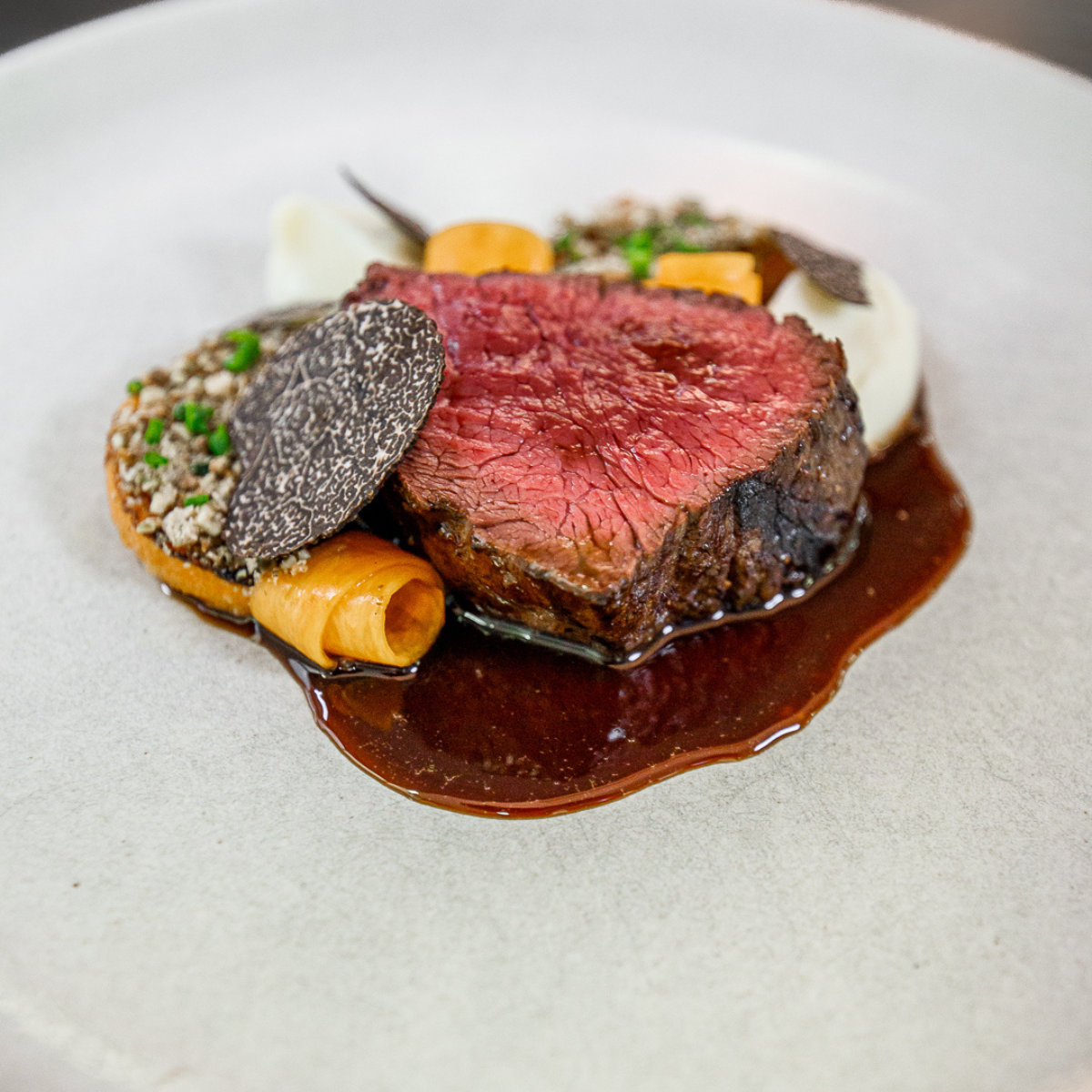 Image of a dish at the Four Hands Dinner at Fraser's Restaurant in Kings Park as part of the Plating Up WA 2023 program. 