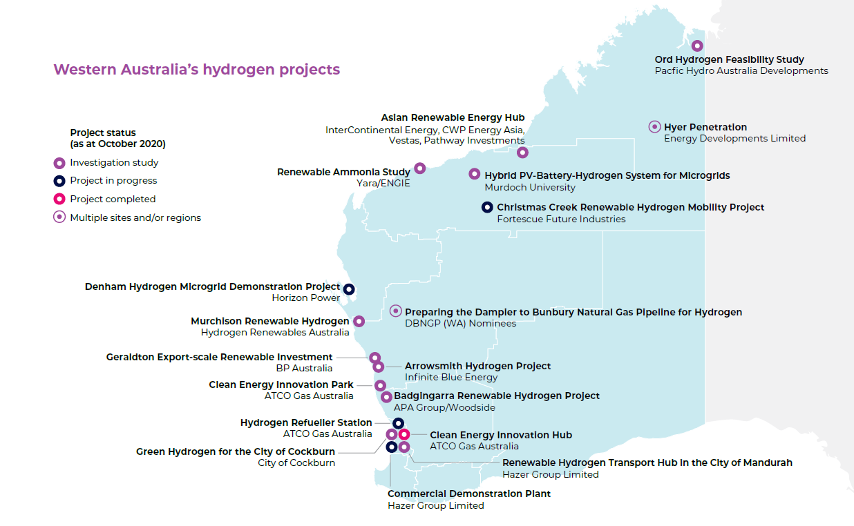 WA hydroen map WA hydroen map