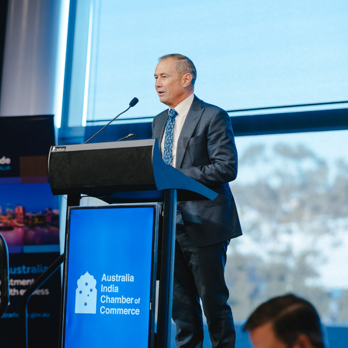 WA Premier Roger Cook delivering the opening address at the Australian Indian Chamber of Commerce (AICC) National Conference 2023
