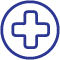 Outline of a emergency sign cross for health.