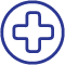 ITWA Sector Icons_Health Outline of a emergency sign cross for health.